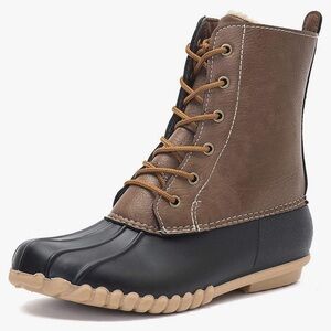 Women's SZ 11 Winter Duck Boots with Waterproof Zipper Rain Boots for Women snow